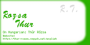 rozsa thur business card